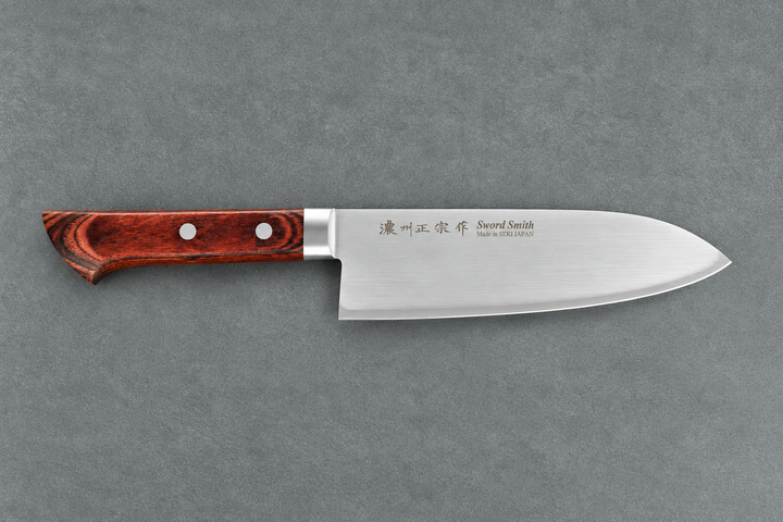 Santokumesser 17cm Shirogami Klinge, Western Handle
