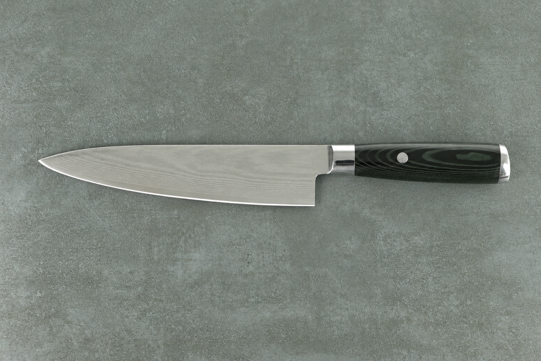 Damast Gyutomesser aus Japan– 21cm Klinge und 69 Schichten Damaststahl
