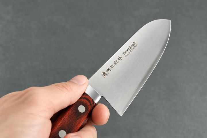 Santokumesser 17cm Shirogami Klinge, Western Handle