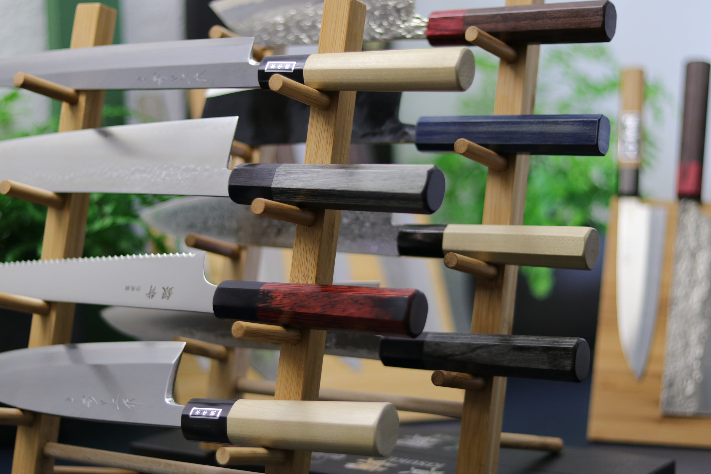 Japanische Messer mit verschiedenen Formen