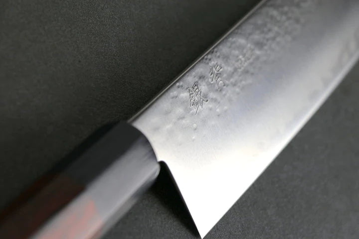 Nakiri 16cm HAP40 - Tsuchime Finish, manche de couteau rouge