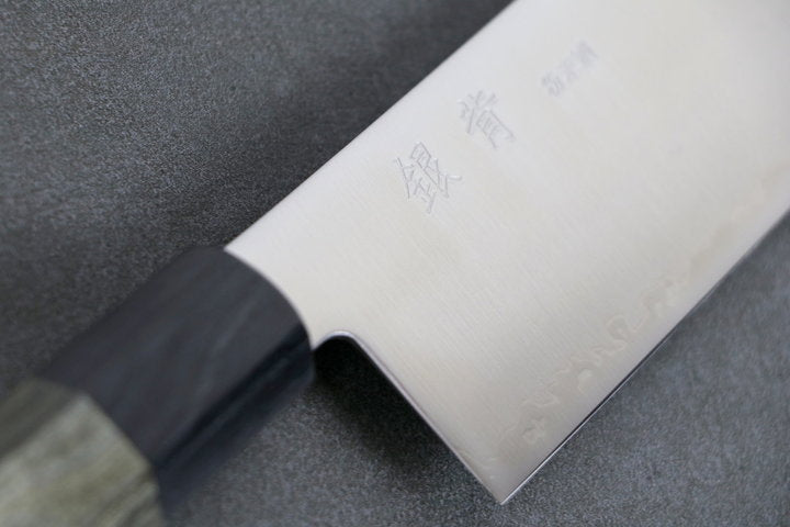 Nakiri Knife 165mm HAP40 Silverback - Polished Finish, Complite Handle Gray
