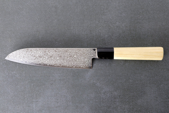 Messer Santoku mit Damaststahl