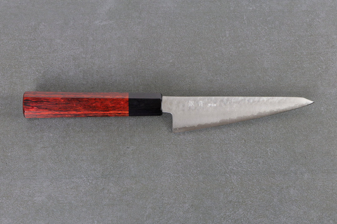Honesuki 150mm Silverback HAP40 - Tsuchime Finished, Complite Griff Rot