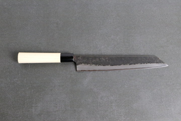 Kiritsuke Messer 210mm Yoshimitsu White #1 - Kurouchi finished, Ho-Holz Griff