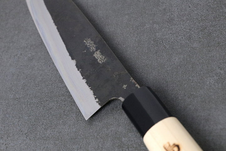 Petty knife 150mm Yoshimitsu White #1 - Kurouchi finished, Ho-wood handle