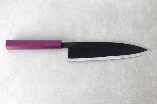 Gyuto 210mm Ishikawa Shirogami - poignée Urushi violet